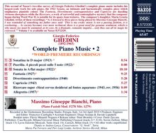 Giorgio Federico Ghedini (1892-1965): Sämtliche Klavierwerke Vol.2, CD