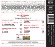 Manuel Blancafort (1897-1987): Sämtliche Klavierwerke Vol.4, CD