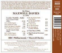 Peter Maxwell Davies (1934-2016): Caroline Mathilde - Ballettsuiten, CD
