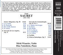 Emile Sauret (1852-1920): Werke für Violine &amp; Klavier, CD