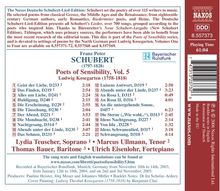 Franz Schubert (1797-1828): Lieder "Dichter der Empfindsamkeit" Vol.5, CD