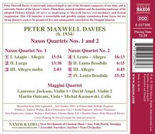 Peter Maxwell Davies (1934-2016): Streichquartette Nr.1 &amp; 2 "Naxos-Quartette", CD