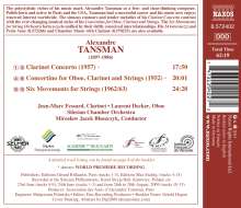 Alexandre Tansman (1897-1986): Klarinettenkonzert, CD