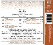 Havergal Brian (1876-1972): Symphonie Nr.1 "Gothic", 2 CDs