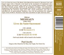 Olivier Messiaen (1908-1992): Livre du Saint Sacrement, 2 CDs