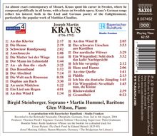 Joseph Martin Kraus (1756-1792): Deutsche Lieder, CD