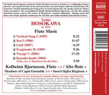 Toshio Hosokawa (geb. 1955): Kammermusik mit Flöte "Flute Music", CD