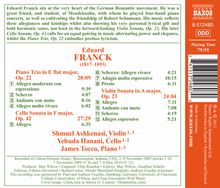 Eduard Franck (1817-1893): Klaviertrio op.22, CD