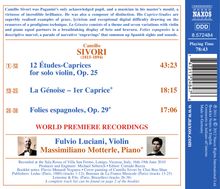 Camillo Sivori (1815-1894): 12 Etudes-Caprices op.25 für Violine solo, CD