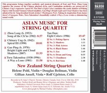 New Zealand String Quartet - Asian Music For String Quartet, CD