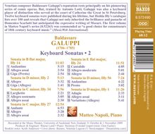 Baldassare Galuppi (1706-1785): Klaviersonaten Vol.2, CD