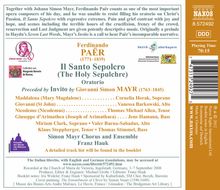 Ferdinando Paer (1771-1839): Il Santo Sepolcro, CD