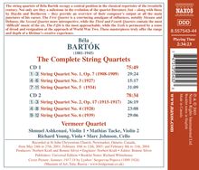 Bela Bartok (1881-1945): Streichquartette Nr.1-6, 2 CDs