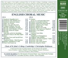 St.John's College Choir Cambridge - English Choral Music, 2 CDs