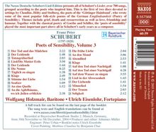 Franz Schubert (1797-1828): Lieder "Dichter der Empfindsamkeit" Vol.3, CD