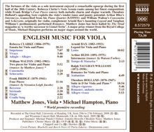 Matthew Jones - English Music For Viola, CD