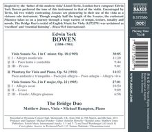 York Bowen (1884-1961): Sonaten für Viola &amp; Klavier Nr.1 &amp; 2, CD