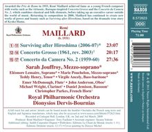 Rene Maillard (1931-2012): Kantate "Surviving after Hiroshima", CD