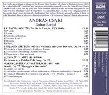 Andras Csaki - Guitar Recital, CD