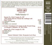 Wolfgang Amadeus Mozart (1756-1791): Sonaten für Violine &amp; Klavier Vol.5, CD