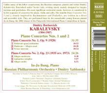 Dimitri Kabalewsky (1904-1987): Klavierkonzerte Nr.1 &amp; 2, CD