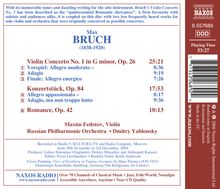 Max Bruch (1838-1920): Violinkonzert Nr.1, CD