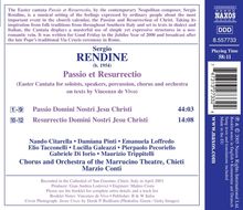 Sergio Rendine (geb. 1954): Passio Domini Nostri Jesu Christi, CD