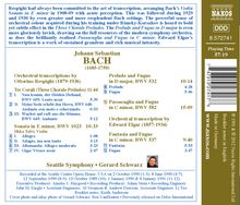 Ottorino Respighi (1879-1936): Bach-Transkriptionen für Orchester, CD