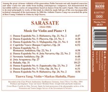 Pablo de Sarasate (1844-1908): Musik für Violine &amp; Klavier Vol.1, CD