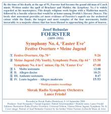 Josef Bohuslav Foerster (1859-1951): Symphonie Nr.4, CD