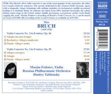 Max Bruch (1838-1920): Violinkonzerte Nr.2 &amp; 3, CD