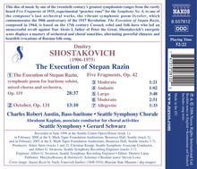 Dmitri Schostakowitsch (1906-1975): Die Hinrichtung des Stephan Rasin op.119, CD