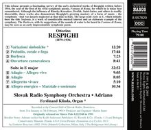 Ottorino Respighi (1879-1936): Suite in E-dur, CD