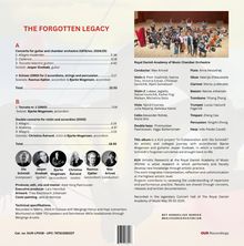 "The Forgotten Legacy" beschreibt zwei Konzertwerke. Mitwirkende sind Solisten, Dirigent und das Orchester.