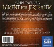 John Tavener (1944-2013): Lament for Jerusalem, CD