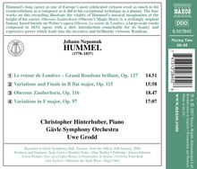 Johann Nepomuk Hummel (1778-1837): Oberons Zauberhorn op.116 für Klavier &amp; Orchester, CD