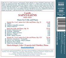 Camille Saint-Saens (1835-1921): Sonaten für Cello &amp; Klavier Nr.1 &amp; 2, CD