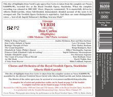 Giuseppe Verdi (1813-1901): Don Carlos (Ausz.), CD