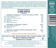 Giorgio Federico Ghedini (1892-1965): Konzert für Orchester "Architetture", CD