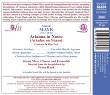 Johann Simon (Giovanni Simone) Mayr (1763-1845): Arianna in Nasso (Kantate), CD