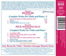 Ottorino Respighi (1879-1936): Sämtliche Werke für Violine &amp; Klavier Vol.2, CD