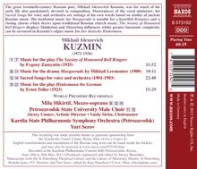 Mikhail Kuzmin (1872-1936): Orchestermusik zu "The Society of Honoured Bell Ringers", CD