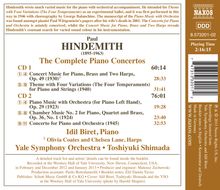 Paul Hindemith (1895-1963): Sämtliche Klavierkonzerte, 2 CDs