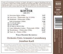 Lou Koster (1889-1973): Orchesterwerke, CD