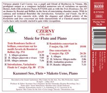 Carl Czerny (1791-1857): Kammermusik für Flöte &amp; Klavier, CD