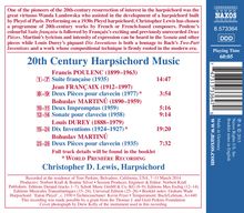 Christopher D. Lewis - 20th Century Harpsichord Music, CD