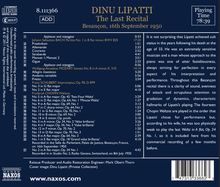 Dinu Lipatti - The Last Recital, CD