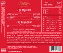 Gian-Carlo Menotti (1911-2007): The Medium, CD