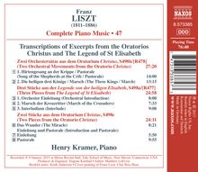 Franz Liszt (1811-1886): Klavierwerke Vol.47 - Transcriptions from Christus and The Legend of St. Elisabeth, CD