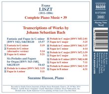 Franz Liszt (1811-1886): Klavierwerke Vol.39 - Transcriptions of J.S.Bach, CD